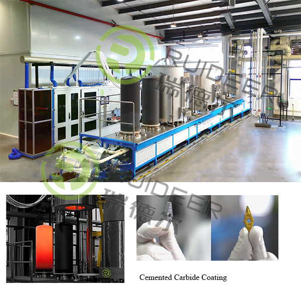 หม้อเคลือบผงการฝาผงเคมีที่มี TiCL4,AICL3 อนุพันธ์และก๊าซกระบวนการ