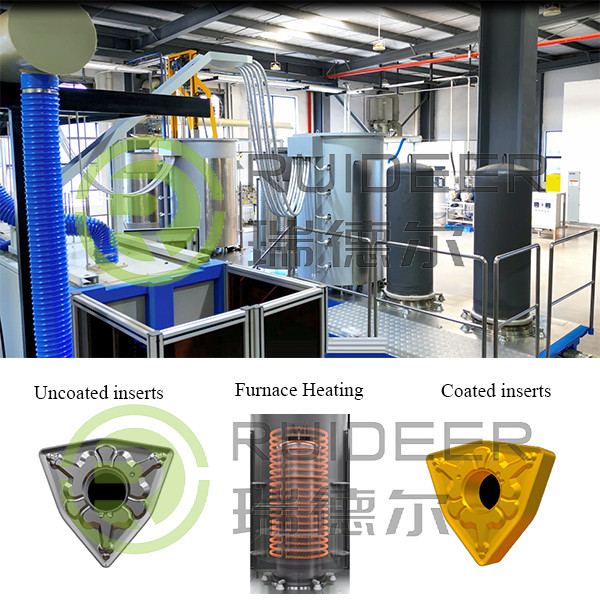 ห้องเคลือบเหล็กสแตนเลสความร้อนความต้านทานไฟฟ้า CVD furnace สําหรับสับสราตโลหะหรือเซรามิกขนาดที่สามารถปรับแต่งได้