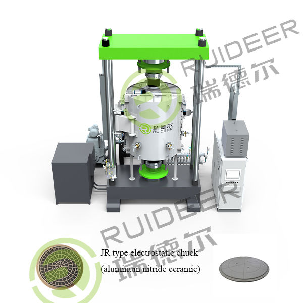 เตาเผาแบบกดร้อนสุญญากาศชนิด JR พร้อมแคลมป์ไฟฟ้าสถิต (เซรามิกอะลูมิเนียมไนไตรด์)