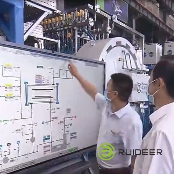 เตาหลอมสุญญากาศสูงที่ได้รับการรับรอง ISO CE สำหรับระบบสามเฟส ห้าสาย 380V 50HZ แหล่งจ่ายไฟควบคุม อุณหภูมิสูงสุด 1600C